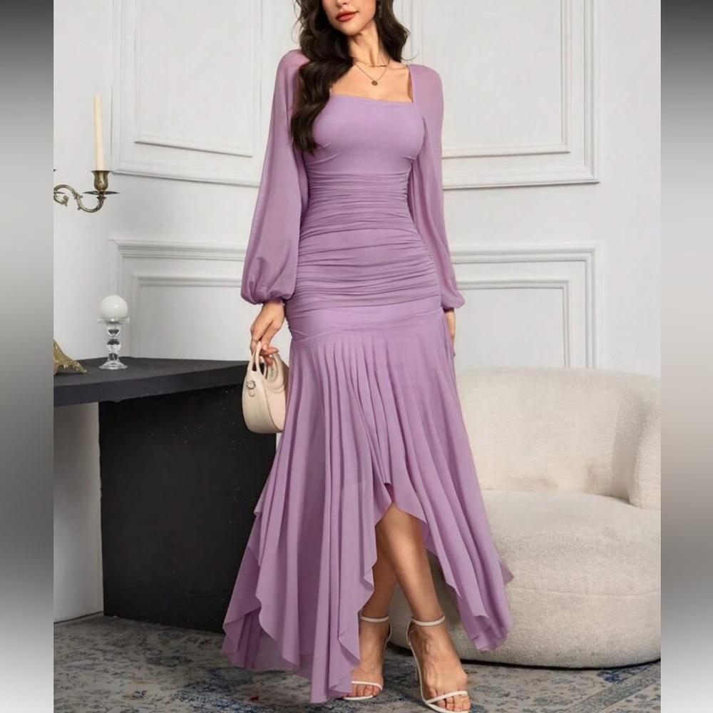 Elegant Lavender Evening Gown - Picture 1 of 16